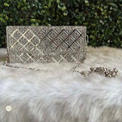 Sterling Silver Shahi Jaal Silver Purse