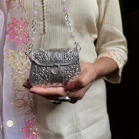 Sterling Silver Shahi Bel Jaal Purse