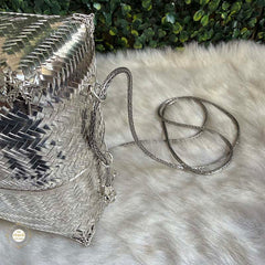 Sterling Silver Maharani Weave Silver Sling Purse
