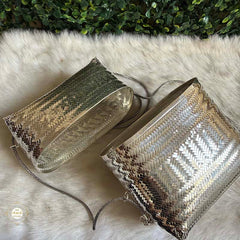 Sterling Silver Maharani Weave Silver Sling Purse