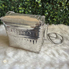 Sterling Silver Maharani Weave Silver Sling Purse