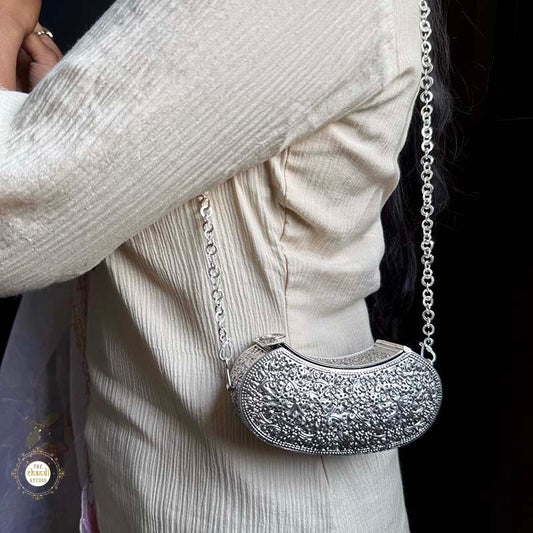 Sterling Silver Jashn Chitai Purse