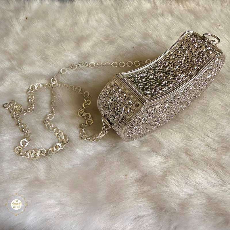 Sterling Silver Jashn Chitai Purse