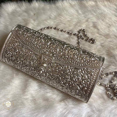 Sterling Silver Jashn Chitai Purse