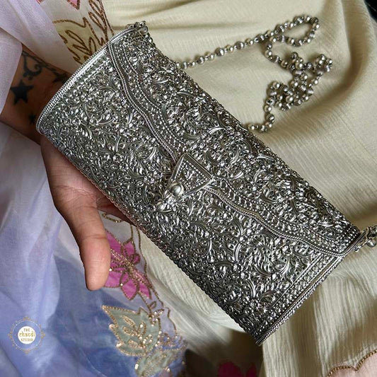 Sterling Silver Jashn Chitai Purse