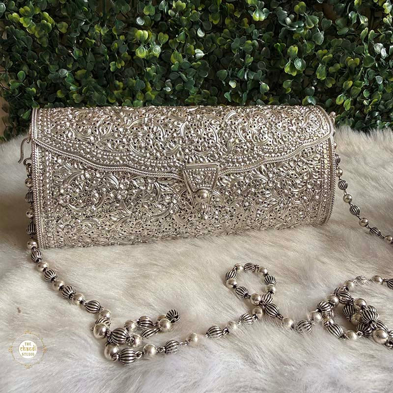 Sterling Silver Jashn Chitai Purse