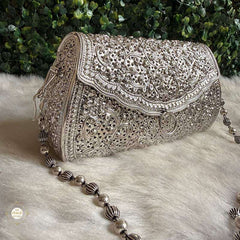 Sterling Silver Mini Flower Statement Purse