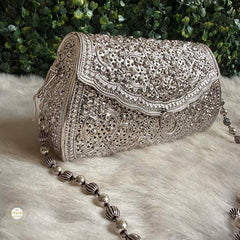 Sterling Silver Mini Flower Statement Purse