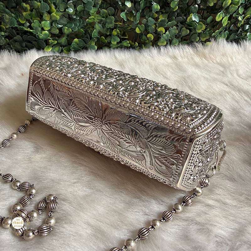 Sterling Silver Mini Flower Statement Purse