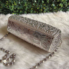 Sterling Silver Mini Flower Statement Purse