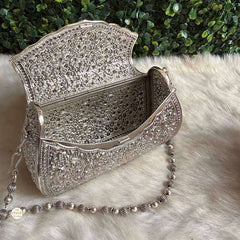 Sterling Silver Mini Flower Statement Purse
