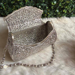 Sterling Silver Mini Flower Statement Purse