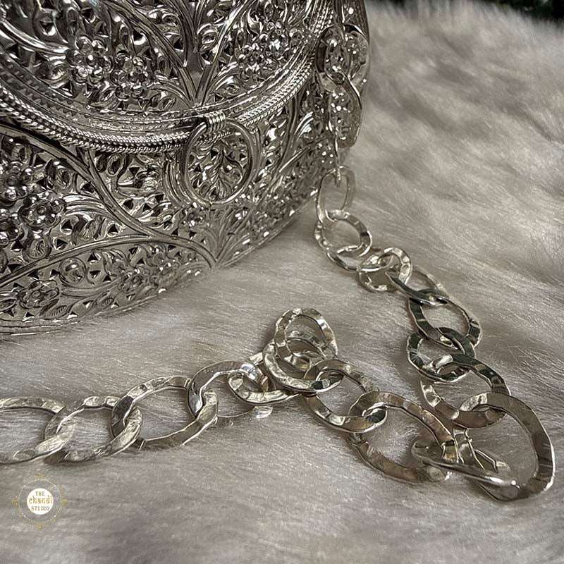 Sterling Silver Mini Flower Statement Purse