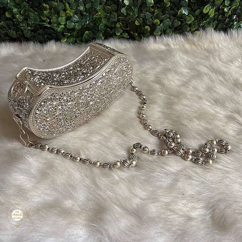 Sterling Silver Jashn Chitai Purse