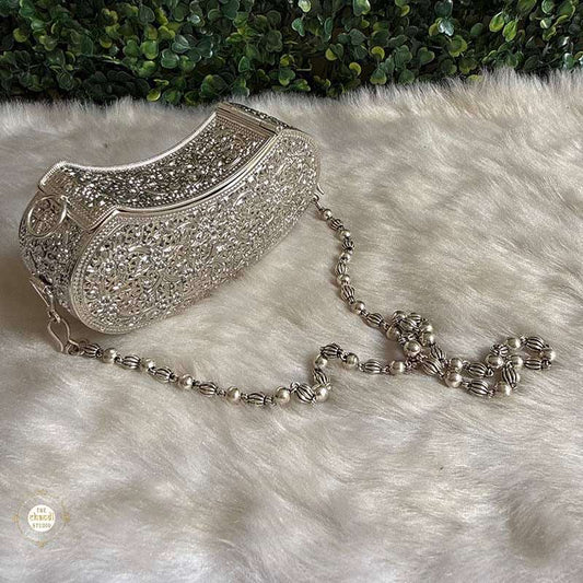 Sterling Silver Jashn Chitai Purse
