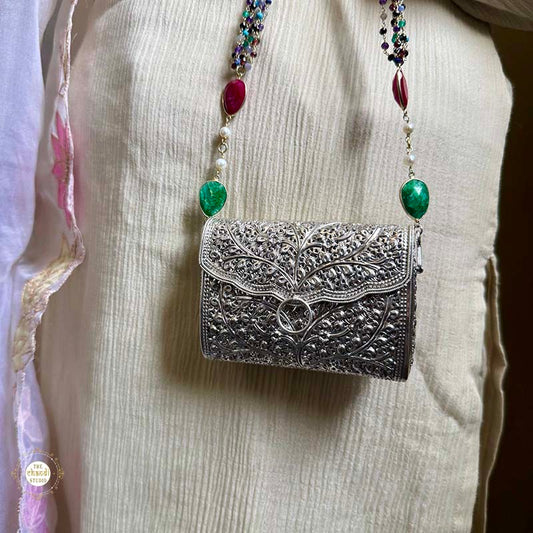 Buy Sterling Silver Jashn Chitai Purse Online