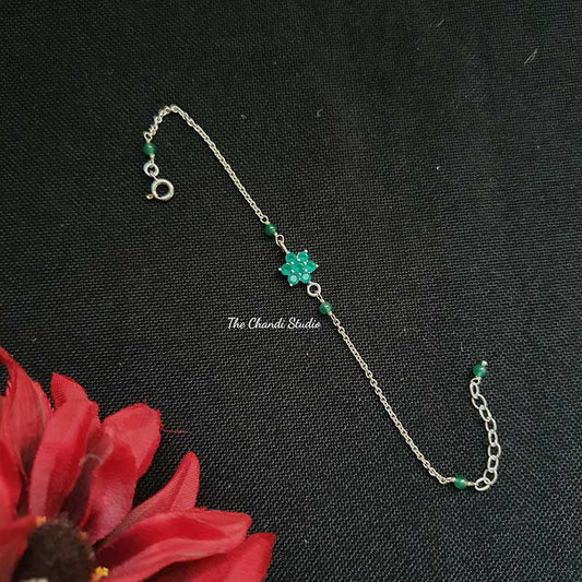 Mini Flower Bracelet (Green)