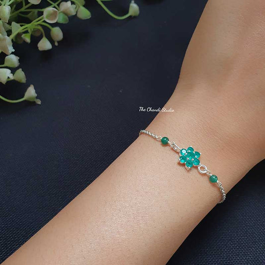 Mini Flower Bracelet (Green)