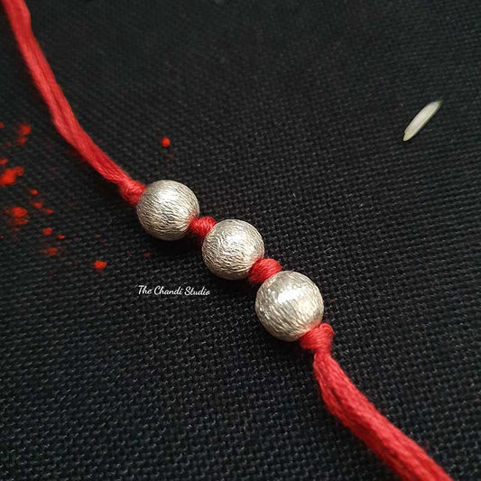 Sterling Silver Beads Rakhi