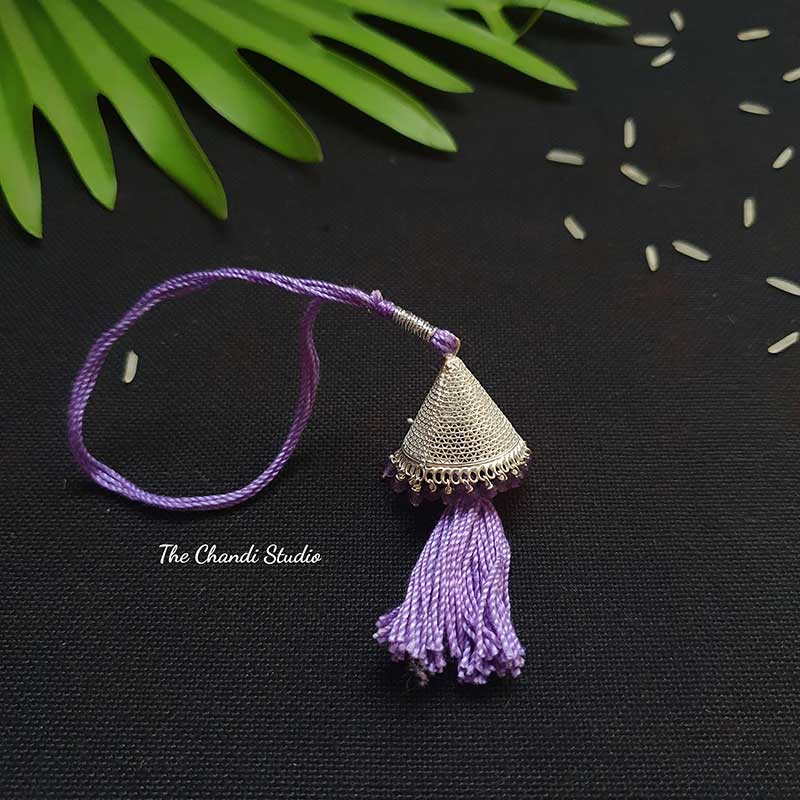 Sterling Silver Lumba Rakhi (Purple)