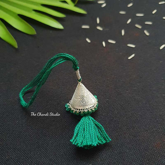 Sterling Silver Lumba Rakhi (Green)