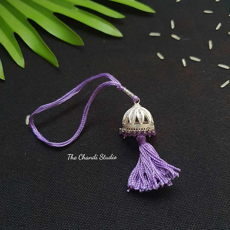 Sterling Silver Lumba Rakhi (Purple)