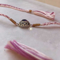 Sterling Silver Amethyst Rakhi