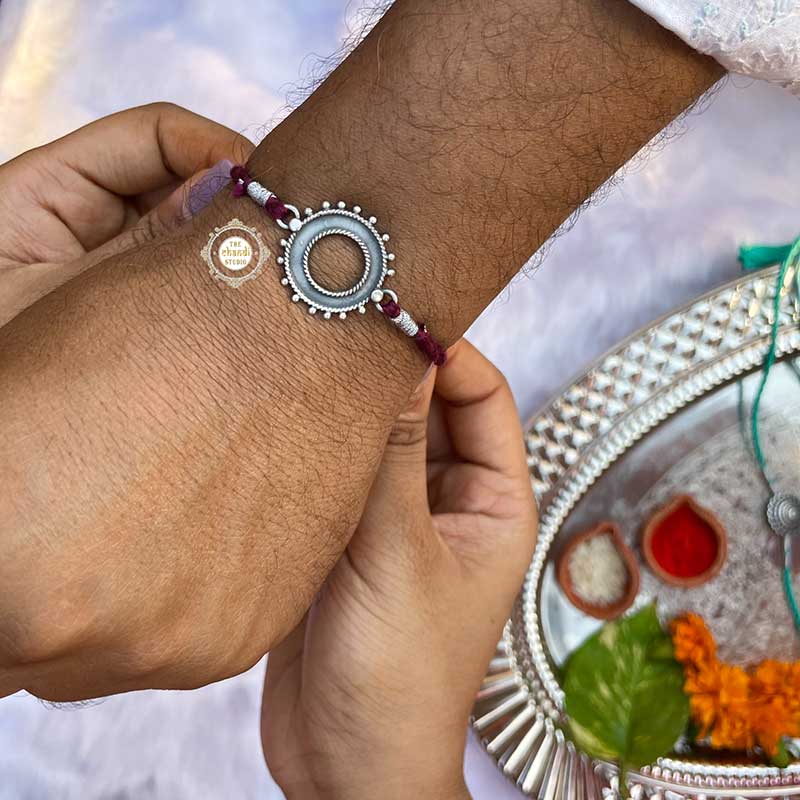 Sterling Silver Chakra Rakhi