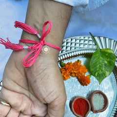 Sterling Silver Strong Bond Rakhi (Pink)