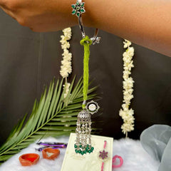 Pearl Paradise Rakhi (Green)