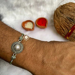 Sterling Silver Precious Pearl Rakhi