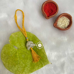 Sterling Silver Lumba Rakhi (Yellow)