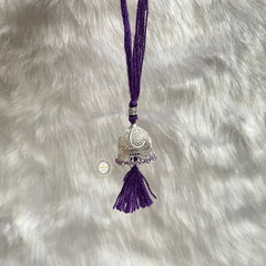 Sterling Silver Lumba Rakhi (Purple)