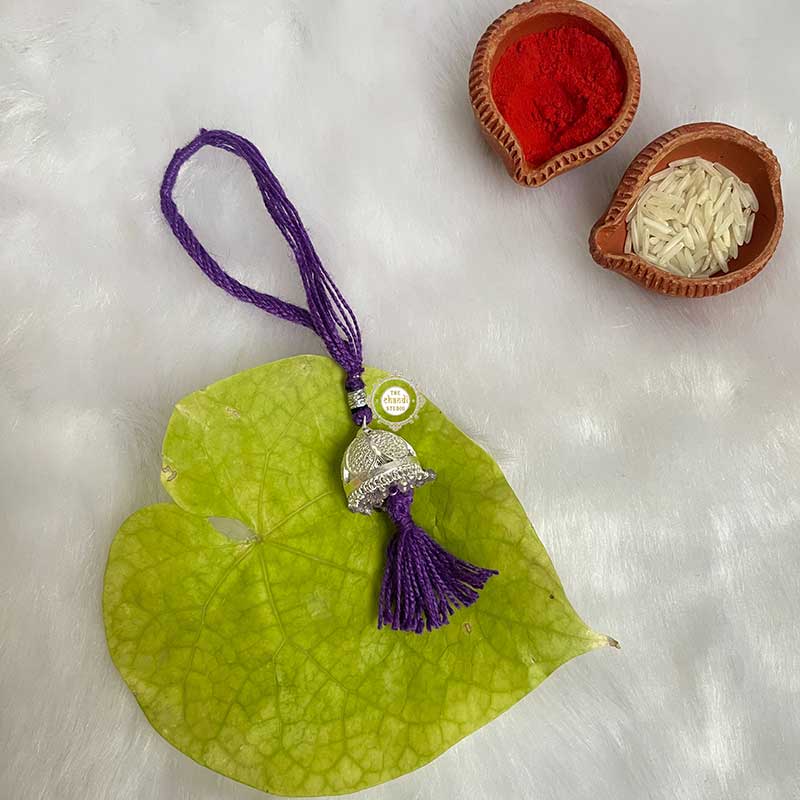 Sterling Silver Lumba Rakhi (Purple)