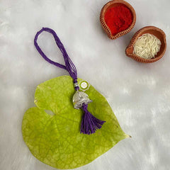 Sterling Silver Lumba Rakhi (Purple)