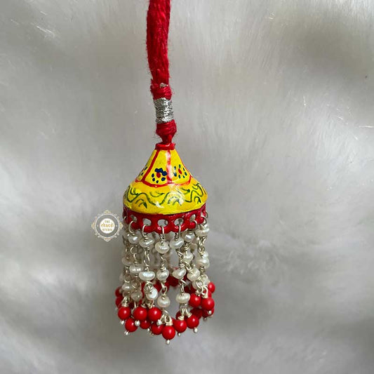 Sterling Silver Celebrations Hand Painted Lumba Rakhi