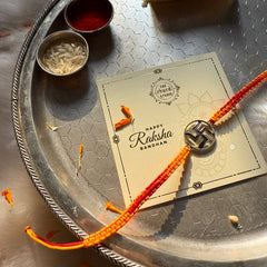 Sterling Silver Swastik Rakhi
