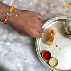 Sterling Silver Swastik Rakhi