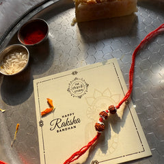 Sterling Silver Rudraksha Rakhi