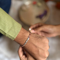 Sterling Silver Chain Bead Rakhi