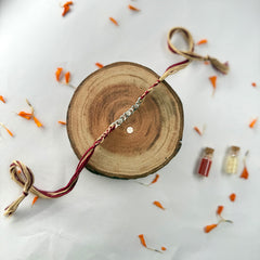 Sterling Silver Chain Bead Rakhi