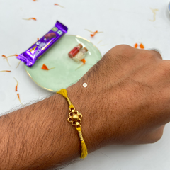 Sterling Silver Flower Rakhi