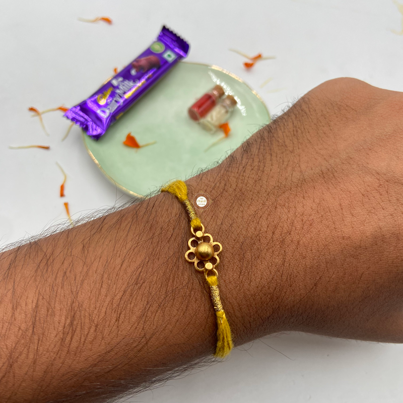 Sterling Silver Flower Rakhi