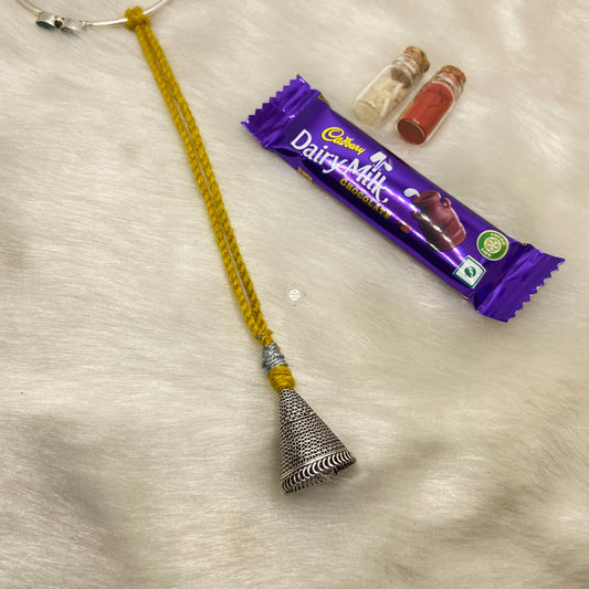 Sterling Silver Lumba Rakhi (Yellow)