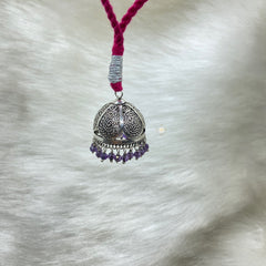 Sterling Silver Lumba Rakhi (Pink)
