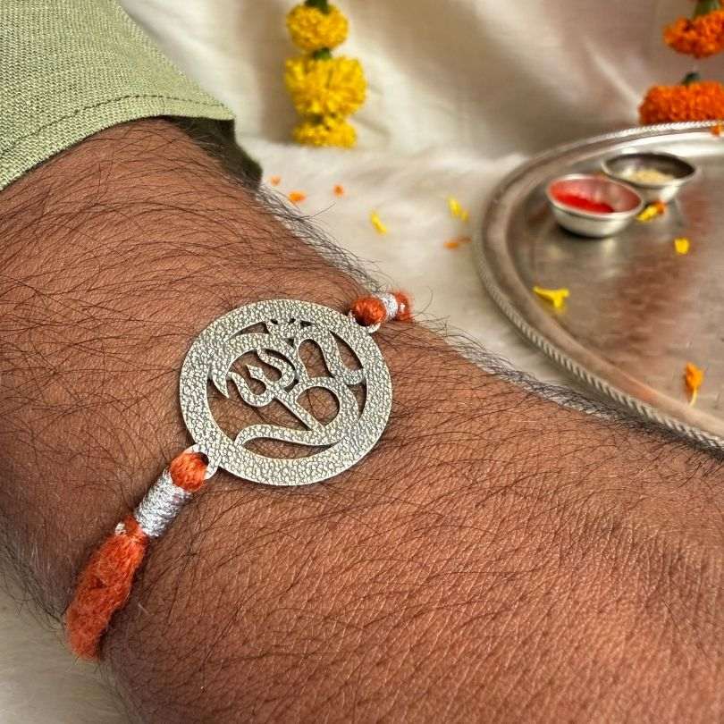 Sterling Silver Om Rakhi
