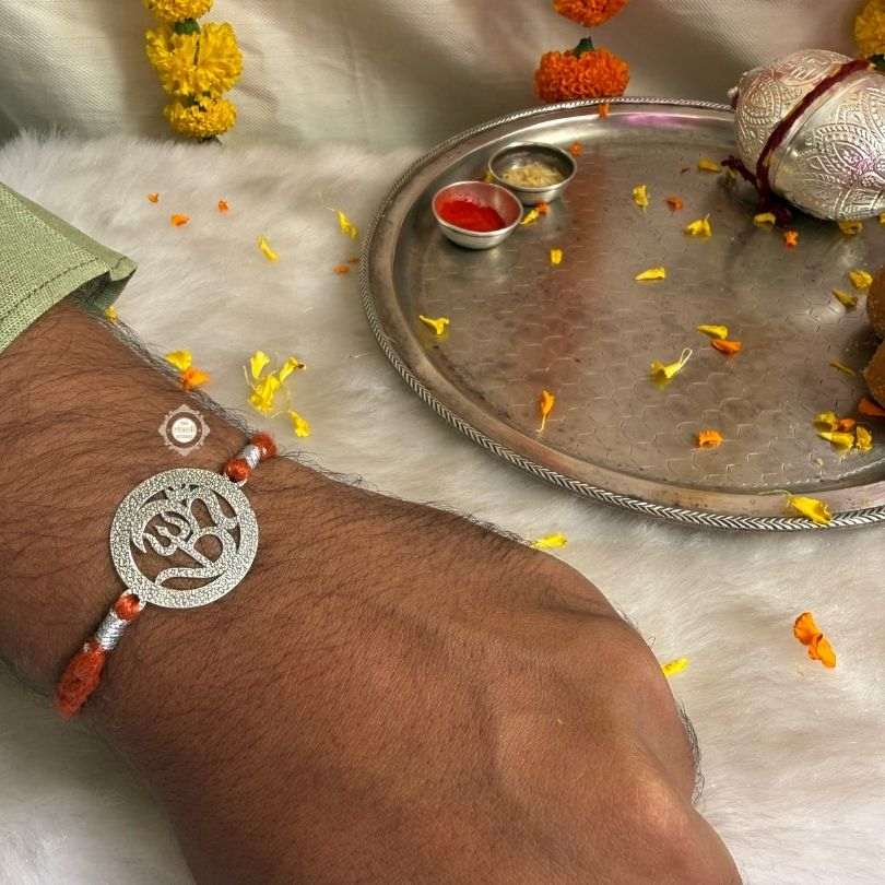 Sterling Silver Om Rakhi