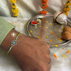 Sterling Silver Floral Rakhi