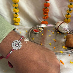 Sterling Silver Floral Rakhi