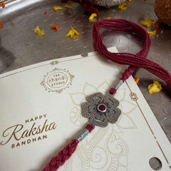 Sterling Silver Floral Rakhi